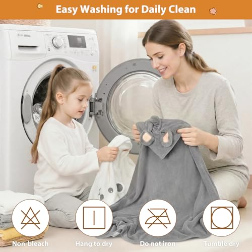9 PCS Baby Bath Towels Set for Newborn Essentials (Lion, Bear, Elephant)