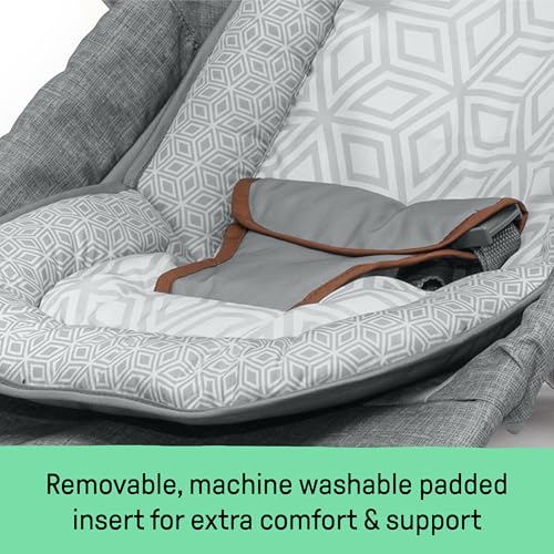 Summer by Ingenuity 2-in-1 Bouncer & Rocker Duo (Heather Gray) Convenient and Portable Rocker and Bouncer for Babies Includes Soft Toys and Soothing Vibrations