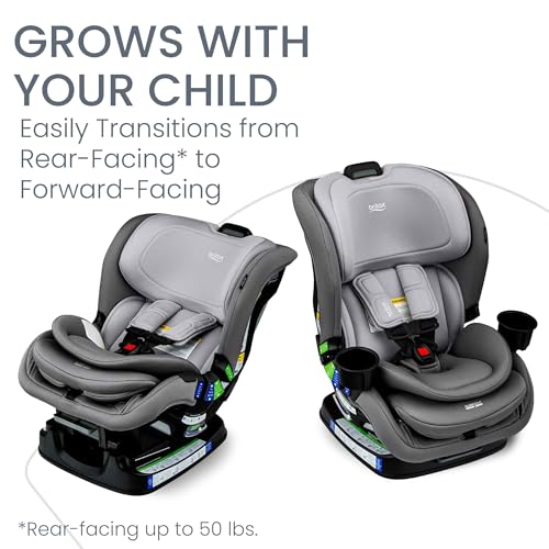 Britax Poplar Convertible Car Seat, 2-in-1 Car Seat with Slim 17-Inch Design, ClickTight Technology, Glacier Graphite