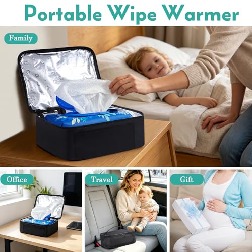 TUSIASC Wipe Warmer Large Capacity Towel Heater Bag with Adjustable Temperature Purpose Warmer Bag for Adult Size Wipe, Towel, Facial Mask