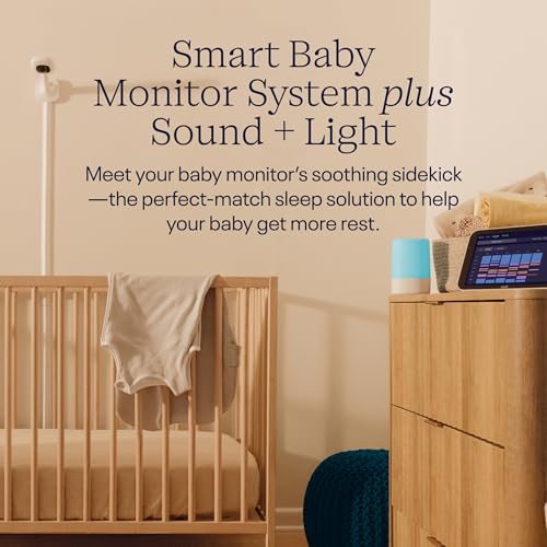 Nanit Sound and Light Smart Baby Night Light and Sound Machine | Audio Monitor | Cry Detection Alert Feature | OK to Wake Alarm Clock for Kids | Temp & Humidity Tracking | Rechargeable Battery | WiFi