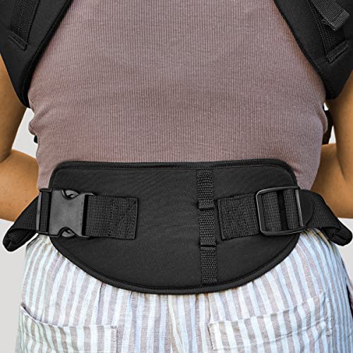 Chicco SnugSupport 4-in-1 Infant Carrier, Front and Back Carry Positions, Infant Backpack, Baby Carrier Newborn to Toddler, for Infants 7.5-33 lbs., Black/Black
