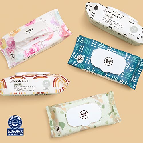 The Honest Company Hypoallergenic Multi-Use Baby Wipes for Sensitive Baby Skin, Terrazzo, 36 Count