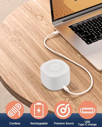 Travel White Noise Sound Machine 20 Sounds, Portable Sound Machine for Adults Sleep, Mini Sleep Aid with Adjustable Volume, 3 Timers, Colorful Night Light, Rechargeable for Baby, Home, Registry Gift