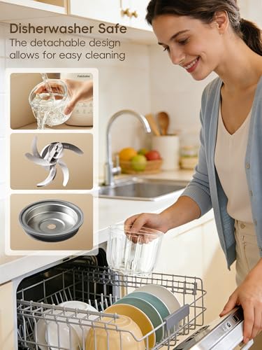Felizbebe Glass Baby Food Maker Steamer and Blender,One Step Auto Baby Food Processor Puree Maker Grinder Mills,Glass Bowl with 316 Stainless Steel Blades,Auto Cooking,Self Clean,Timer,BPA-Free