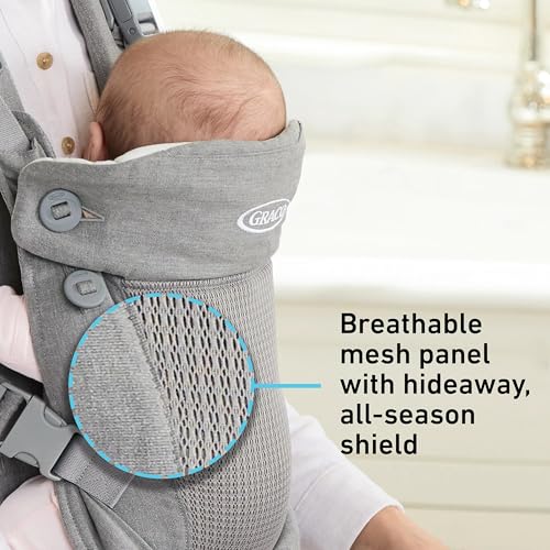 Graco® Cradle Me 4 in 1 Baby Carrier | Includes Newborn Mode with No Insert Needed Black Onyx