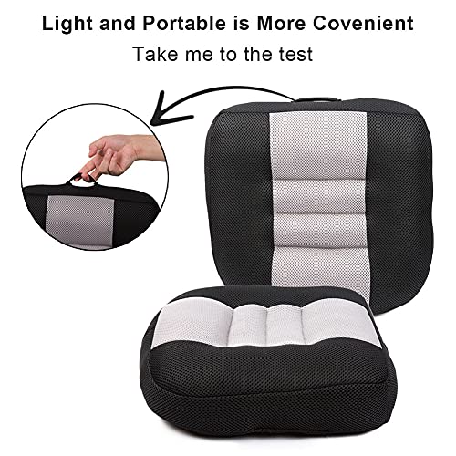 Srutirbo Car Booster Seat Cushion Heightening Height Boost Mat, Breathable Mesh Portable Car Seat Pad Angle Lift Seat for Car, Office,Home (Black)