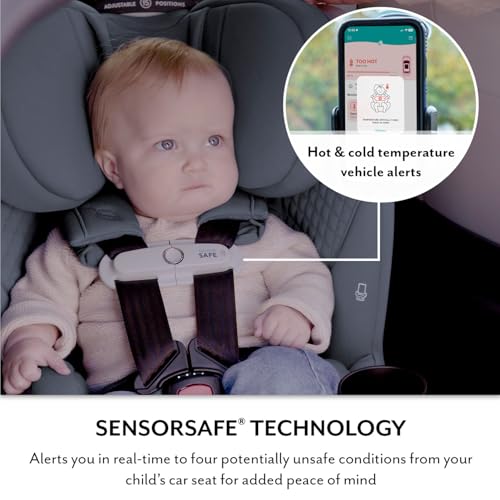 Evenflo Revolve360 Slim 2-in-1 Rotating Car Seat with Green & Gentle Fabric (Travertine)