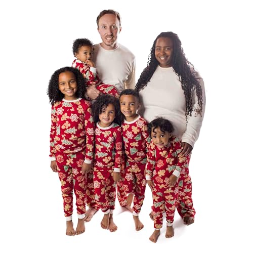 Burt's Bees Baby Family Matching Holiday Pajamas - Organic Cotton PJs for Infants, Toddlers, Kids, Men, and Women