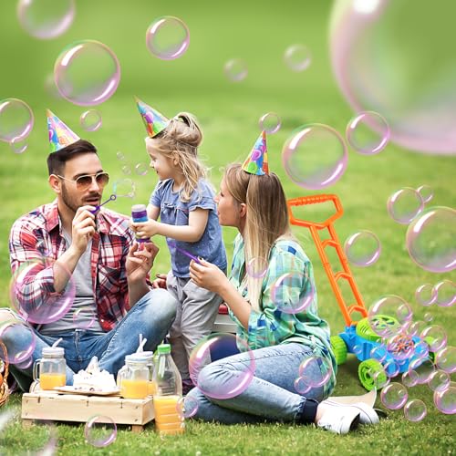 Lydaz Bubble Lawn Mower for Toddlers 1-3, Kids Bubble Machine for 1-Year-Old Boys Toy Gifts, Gardening Easter Basket Stuffers Birthday Toys, Push Summer Outdoor Toys for Preschool Baby Boys Age 1 2 3