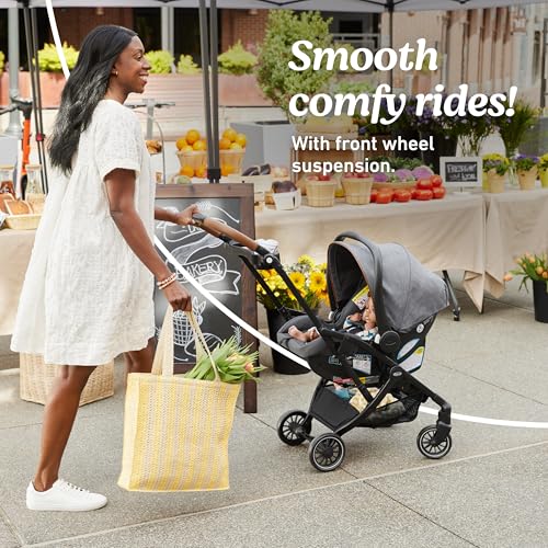 Graco® Gomax Next Gen Travel System, Car Seat Stroller Combo, Rear Facing Infant Car Seat, Compact Stroller for Travel