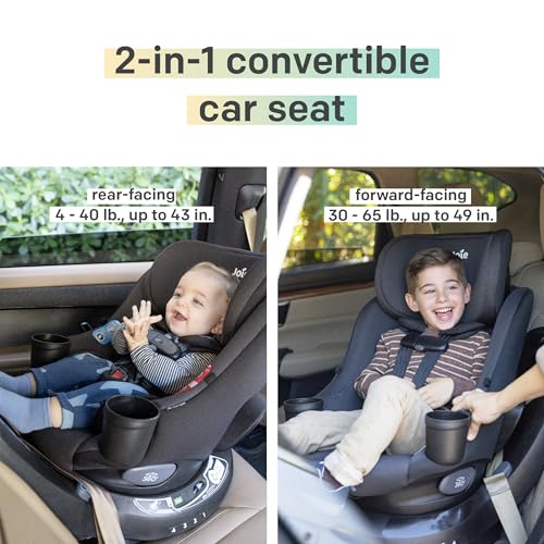 Joie Baby, Chili Spin SI 360 Rotating 2-in-1 Convertible Car Seat, Rear and Forward-Facing, No-Rethread Harness, Side Impact Protection (Dove)
