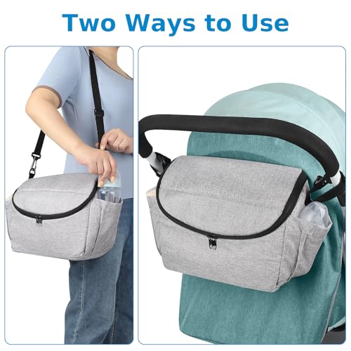Accmor Universal Stroller Organizer - Large Capacity Stroller Bag with Shoulder Strap - Accessories for Uppababy, Nuna, Doona, Britax