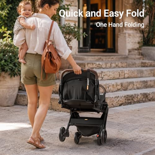 MAMAZING Ultra Air Lightweight Baby Travel Stroller with Carbon Fiber Frame, Compact & Airplane-Friendly, One-Handed Fold, 11.6 lbs, Perfect for Toddlers, Jet