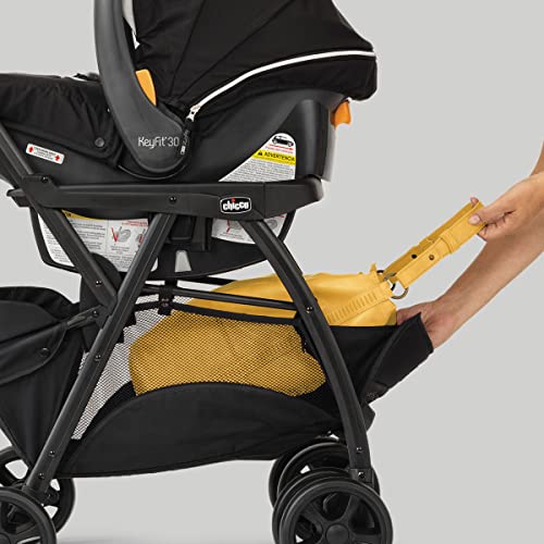 Chicco KeyFit Caddy Baby Stroller Frame with Adjustable Handle, Parent Tray