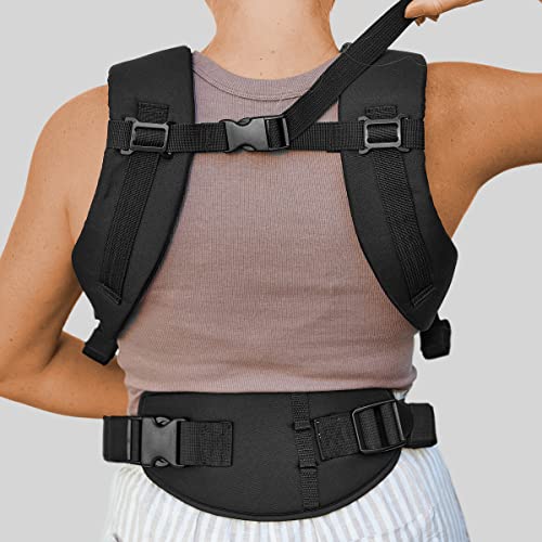 Chicco SnugSupport 4-in-1 Infant Carrier, Front and Back Carry Positions, Infant Backpack, Baby Carrier Newborn to Toddler, for Infants 7.5-33 lbs., Black/Black