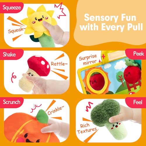 hahaland Baby Toys 6-12 Months - Fruits Vegetables Garden Plant Farm Plush