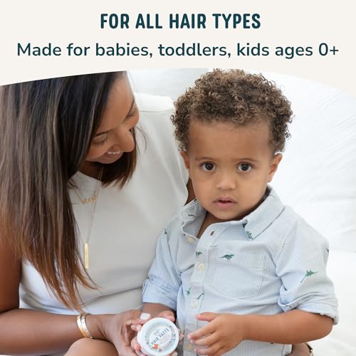 LANE & CO. Light Hold Hair Paste - Plant-Based Styling Paste for Babies, Toddlers, Kids - Natural & Organic Formula, Non-Sticky, Tames Flyaways & Bed Head, 2oz