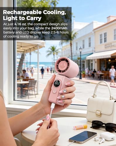 Hotsales Clip-On Portable Fan for Strollers, Handheld Turbo Fan for Travel
