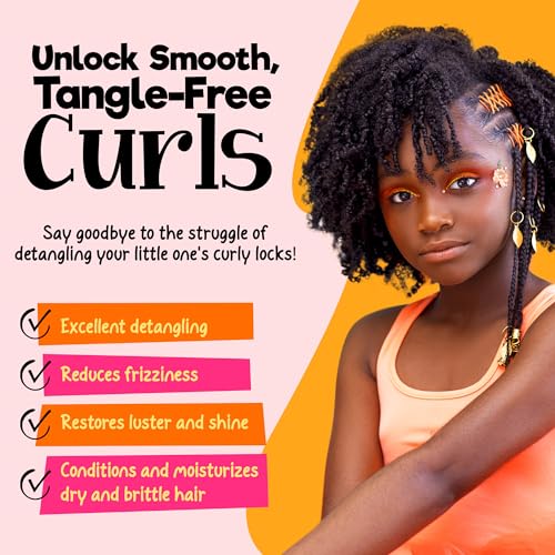 CurlyKids Textured Hair Care Set for Kids, Spray, Shampoo & Creme, 4 Pack