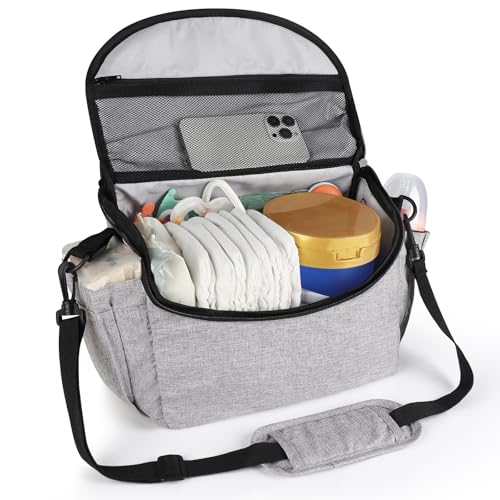 Accmor Universal Stroller Organizer - Large Capacity Stroller Bag with Shoulder Strap - Accessories for Uppababy, Nuna, Doona, Britax