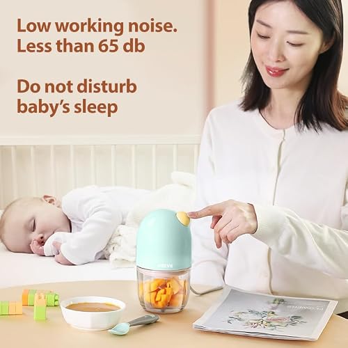 Baby Food Maker Electric, 300ML Baby Food Processor with 150W Motor, Baby Puree Blender, Mini Food Chopper, BPA-Free, Baby Essentials