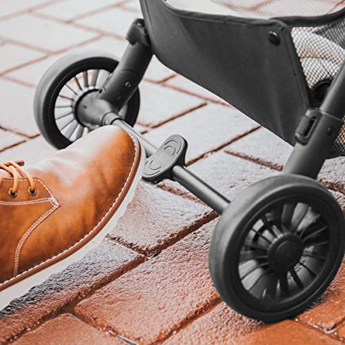 Chicco Presto Self-Folding, Compact Stroller with Canopy, Lightweight Aluminum Frame Umbrella Stroller, for Babies and Toddlers up to 50 lbs., Graphite/Grey