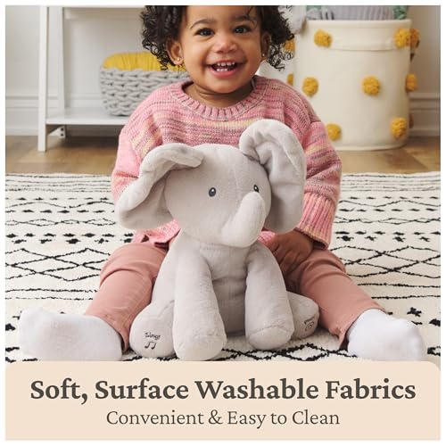 GUND Baby Animated Flappy the Elephant Plush, Singing Stuffed Animal Baby Toy for Ages 0 and Up, Gray, 12"