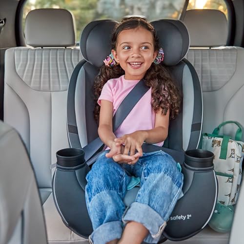 Safety 1st Grow and Go All-in-One Convertible Car Seat, Rear Facing, 5-40 lbs, Forward Facing (30–65 lbs), High Back Booster Seat 40-100 pounds, Iron Frost