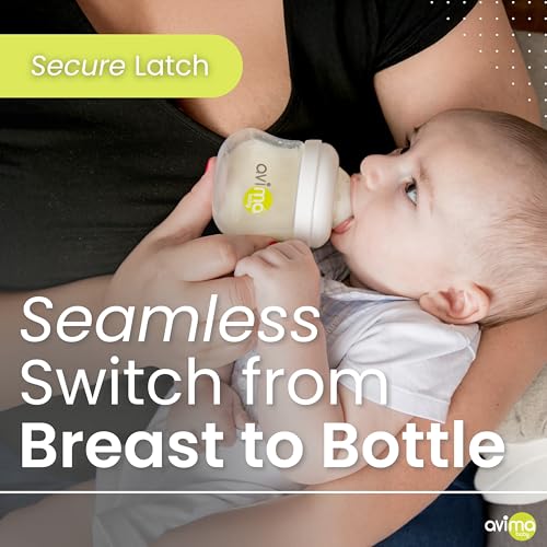 Avima 12 oz Anti Colic Baby Bottles w Fast Flow Nipples. 6-12M (Set of 6)