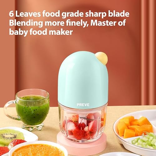 Baby Food Maker Electric, 300ML Baby Food Processor with 150W Motor, Baby Puree Blender, Mini Food Chopper, BPA-Free, Baby Essentials