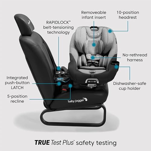 Baby Jogger City Turn Rotating Convertible Car Seat | Unique Turning Car Seat Rotates for Easy in and Out