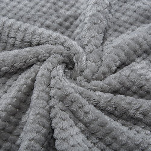Fuzzy Blanket or Fluffy Blanket for Baby, Soft Warm Cozy Coral Fleece Toddler, Infant or Newborn Receiving Blanket for Crib, Stroller, Travel, Decorative (28Wx40L, XS-Flint Gray)