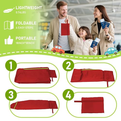 Jaseppor Car Seat Bags For Airplane Travel, Gate Check Bag, Durable Travel Bag with Thickened Shoulder Straps and 2pcs Luggage Tags For Airplane