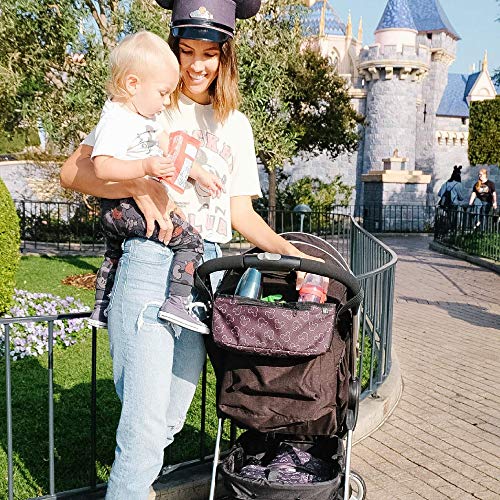 Disney Baby by J.L. Childress Cargo 'N Drinks Parent Tray - Baby Stroller Cup Holder, Essential Travel Accessories, Stroller Caddy Organizer, Fits UPPAbaby, Doona, Nuna, & More - Mickey Mouse