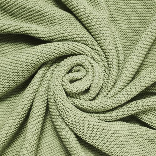 YCHWFF Knit Baby Blanket 40x30 for Boy & Girl Soft Swaddle Blanket (White)