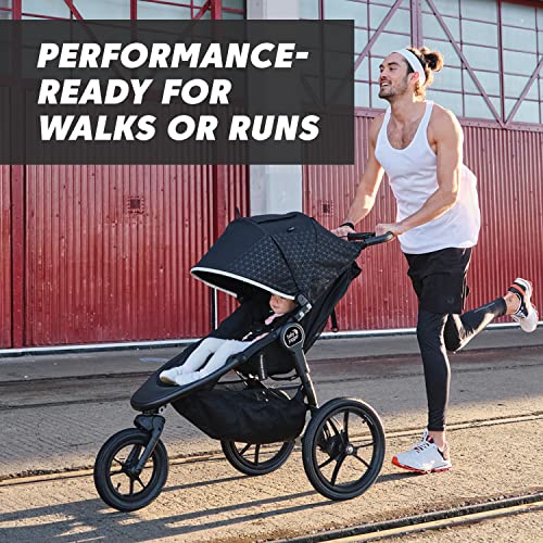 Baby Jogger® Summit X3 3-Wheel Jogging Stroller with Hand Brake, Baby Stroller with One-Hand Compact Fold, All-Wheel Suspension for Running, Jogging, and Everyday Outings, Midnight Black