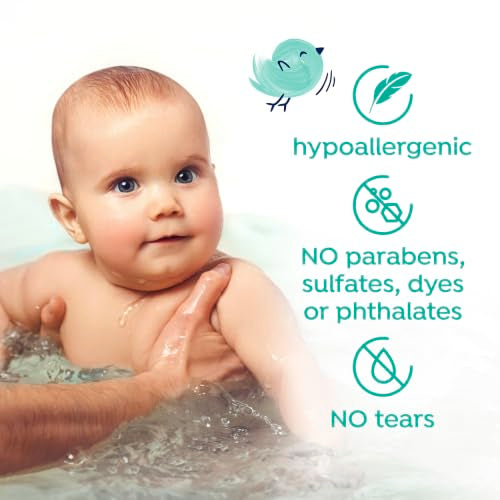 Baby Dove Sensitive Skin Care Baby Wash Fragrance Free Moisture For Baby Bath Time Fragrance Free and Hypoallergenic, Washes Away Bacteria 13 fl oz