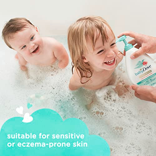 Baby Dove Sensitive Skin Care Baby Wash Fragrance Free Moisture For Baby Bath Time Fragrance Free and Hypoallergenic, Washes Away Bacteria 34 oz (Pack of 1)