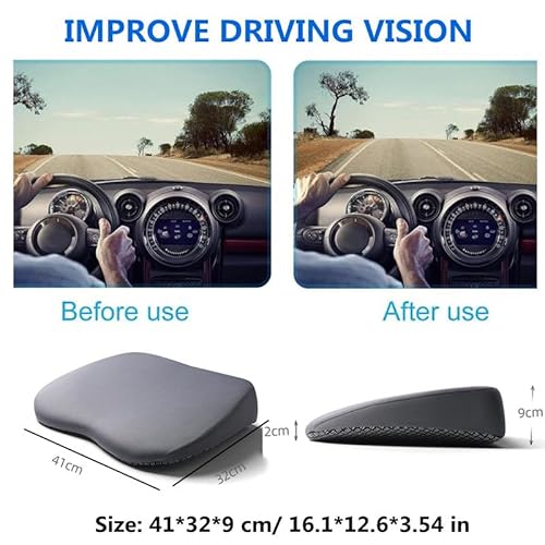 Sothuba Car Seat Cushion for Driving,Car Booster Seat Cushion for Short Drivers,Portable Driver Seat Cushion to Raise Height 3.5 in,Office Chair Back Support Pillow for Lower Back Pain Relief