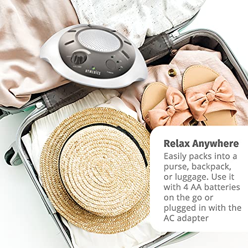 Homedics SoundSleep White Noise Sound Machine, Gold, Small Travel Sound Machine with 6 Relaxing Nature Sounds, Portable Sound Therapy for Home, Office, Nursery, Auto-Off Timer, by Homedics