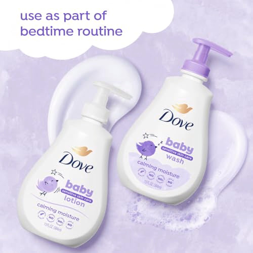 Baby Dove Sensitive Skin Care Baby Wash Calming Moisture For a Calming Baby Bath Wash Hypoallergenic and Tear-Free, Washes Away Bacteria 13 fl oz
