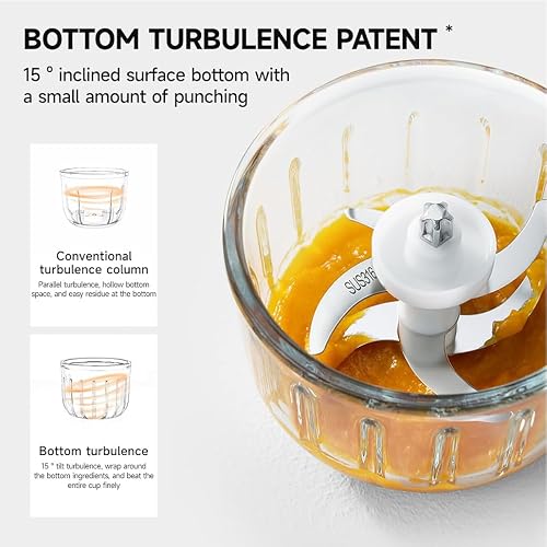 Plodon Baby Food Maker Mini Cute and Small Food Processor Puree Blender Grinder Chopper 1.2 Cup Glass Bowl with 6 Blade Electric (Spaceman-White(One Bowl))