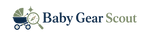 Logo of Baby Gear Scout with a stroller and magnifying glass icon on a white background